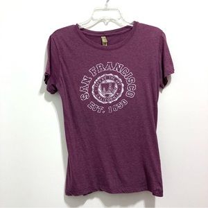Teemax San Francisco Women’s Maroon / Burgundy Cranberry Tee Shirt